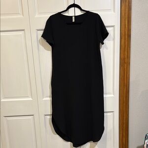 MTS Black Sheath Midi Dress Short Sleeve